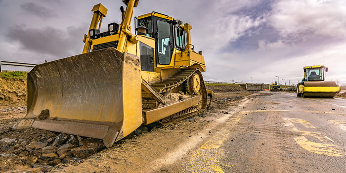 Strassenbau Bagger Infrastruktur