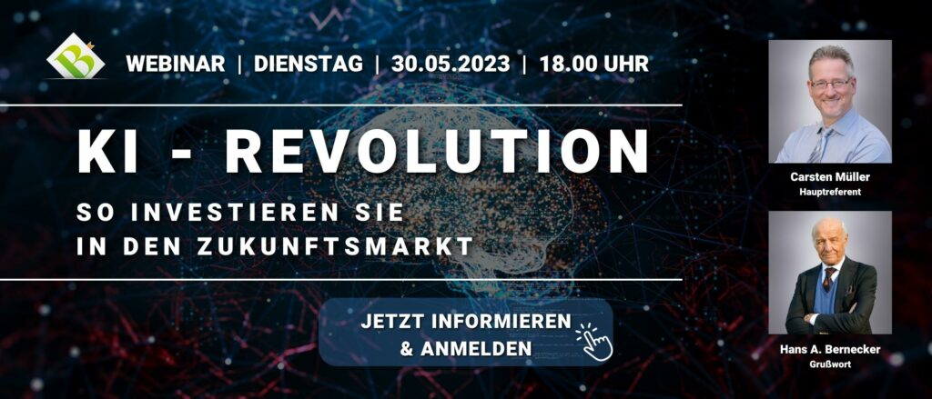 Webinar KI-Revolution 30. Mai 2023 - Jetzt anmelden